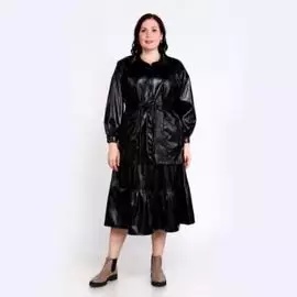 Рубашка-жакет из эко-кожи