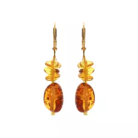 Серьги "Янтарная росыпь"