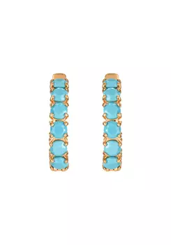 Серьги серебряные "Бирюзовая страсть"