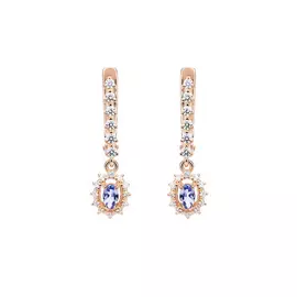 Серьги серебряные "Благородная красота"