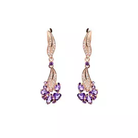 Серьги серебряные "Изумление"