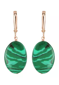 Серьги серебряные "Магия малахита"