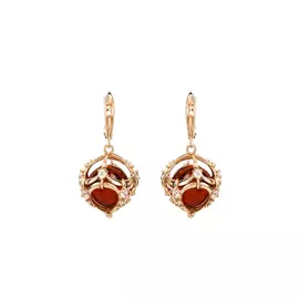 Серьги серебряные "Медовый нектар"