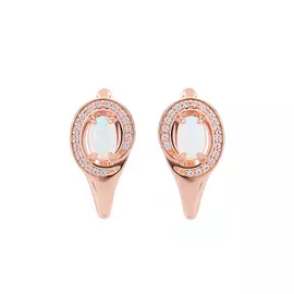 Серьги серебряные "Опаловая тайна"