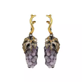 Серьги серебряные "Виноградная гроздь"
