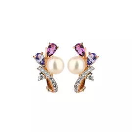 Серьги серебряные "Загадки природы"