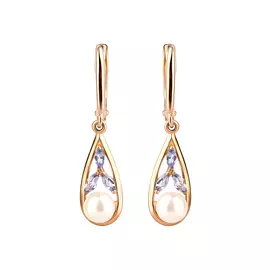 Серьги серебряные "Жемчужина"