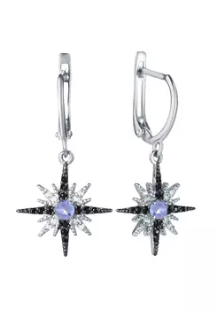 Серьги серебряные "Рождественская звезда"