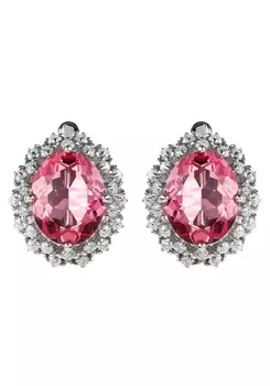 Серьги серебряные "Розовый сад"