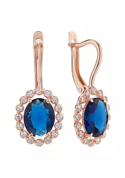 Серьги серебряные "Загадочная особа"