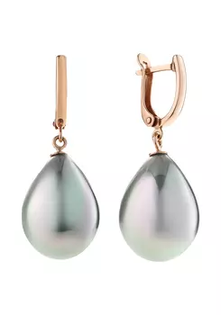 Серьги серебряные "Жемчужная капля"