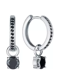 Серьги-трансформеры серебряные "Муза"