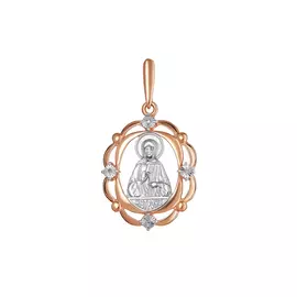 Серебряная подвеска-иконка "Святой лик"