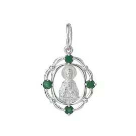 Серебряная подвеска "Спаси и сохрани"