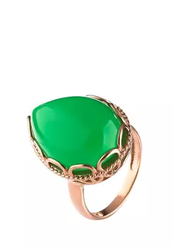 Серебряное кольцо "Изумрудный сад"