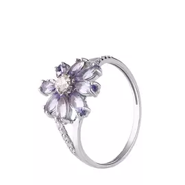 Серебряное кольцо "Васильки"