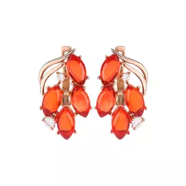 Серебряные серьги "Природная красота"