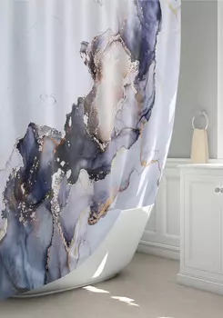 Штора для ванной "Мраморный стиль"