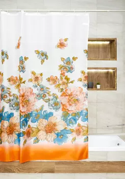 Штора для ванной "Аквaрель"