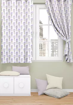 Штора из рогожки "Лаванда"