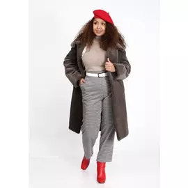 Шуба из эконорки с капюшоном