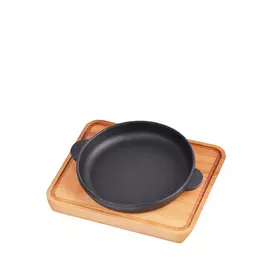 Сковорода чугунная круглая с подставкой