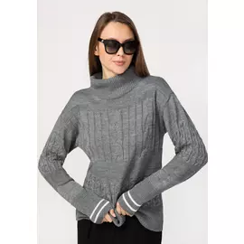 Свитер женский с эффектом структурных кос