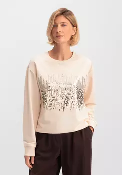 Свитшот с абстрактным рисунком из пайеток