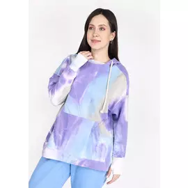 Свитшот с капюшоном и боковыми разрезами