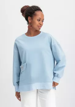Свитшот свободного кроя с накладным карманом