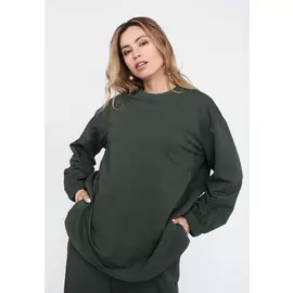 Свитшот свободного силуэта с разрезами