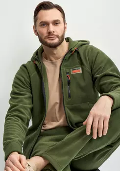 Толстовка с капюшоном и карманами на молнии