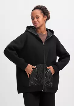 Толстовка со вставками из стёганой ткани