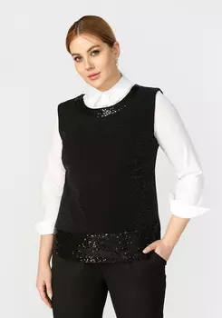 Топ с отделкой из пайеток
