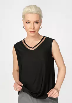 Топ с сеткой по горловине "Зура"