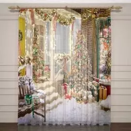 Тюль "Новогоднее веселье"