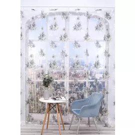 Тюль с печатным рисунком "Парижанка"