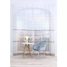 Тюль с вышивкой "Золотая волна"