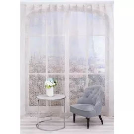 Тюль жаккардовый с мерцанием «Бегония»