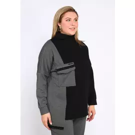 Туника комбинированная свободного кроя