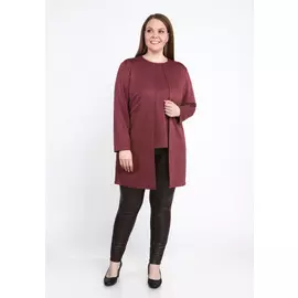 Туника однотонная с имитацией кардигана