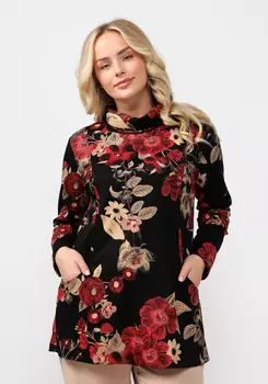 Туника прямого силуэта с рельефами