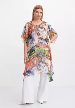 Туника с удлиненными уголками по низу
