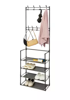 Вешалка-стойка напольная с полками