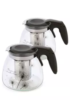 Заварочные стеклянные чайники, 2 шт.