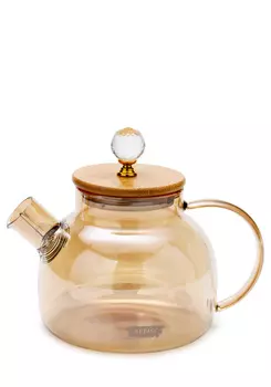 Заварочный чайник с крышкой из бамбука