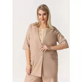 Жакет с карманами свободного кроя