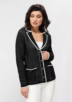 Пиджак с воротником и накладными карманами