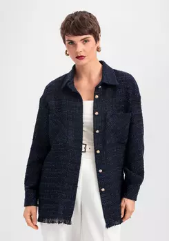 Жакет твидовый с фактурной нитью