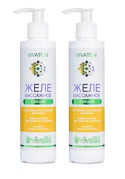 Желе массажное с медом "Виватон", 2 шт.